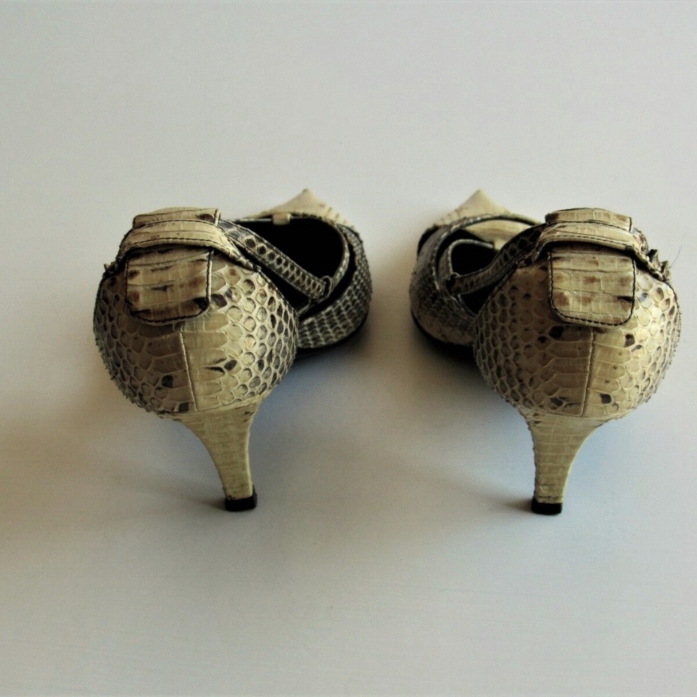 Roger Vivier Python Snakeskin Pointy Toe Heels Sz - image 6